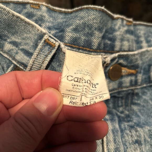 36x30 Carhartt Relaxed Fit Denim Workwear Jeans TAG - Picture 9 of 11